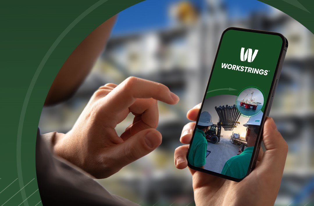 Overlooking shoulder onto a mobile device app